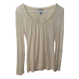 Soft cream colored banana republic long sleeve blouse